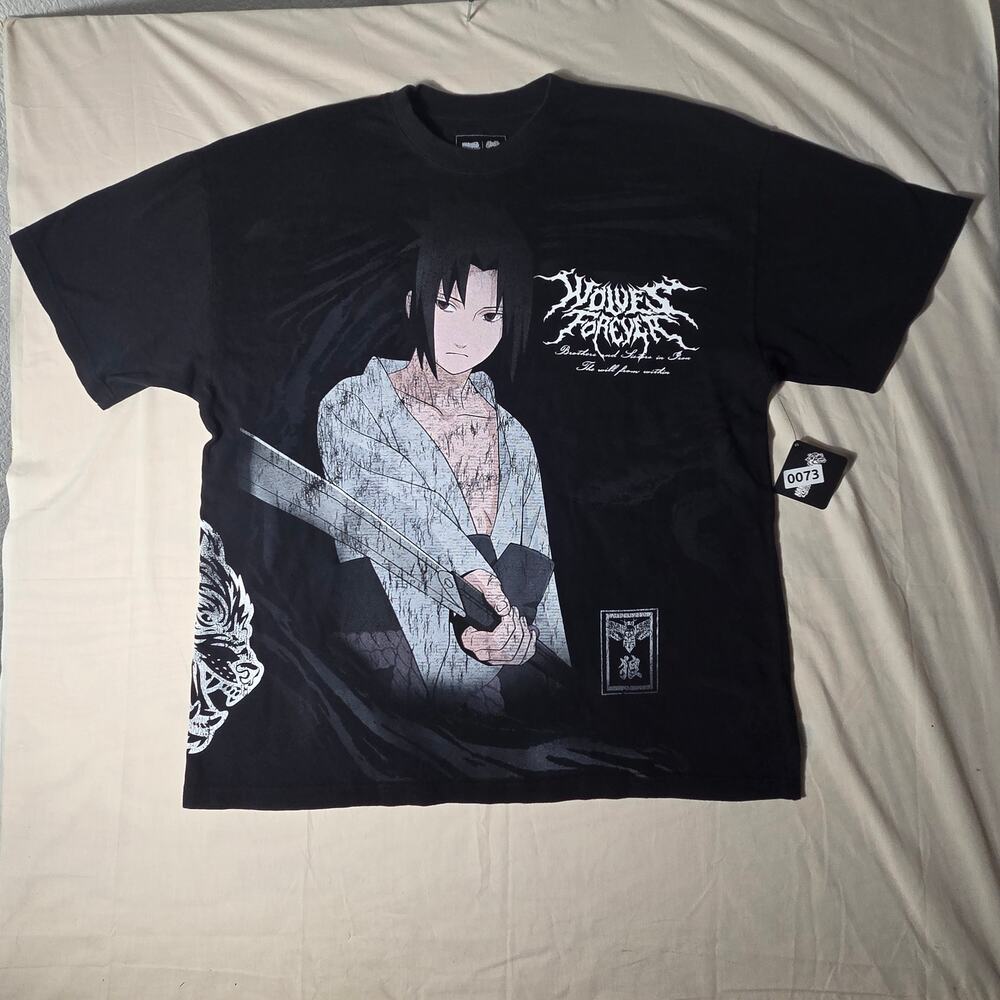 Darc Sport x Naruto Shippuden Sasuke Uchiha Oversized T-Shirt Black XL
